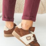 Buty sportowe damskie zamszowe Czekoladowe – Thavira 4