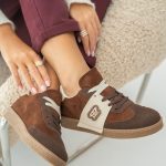 Buty sportowe damskie zamszowe Czekoladowe – Thavira 2