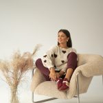 Buty sportowe damskie zamszowe Bordowy – Thavira 4