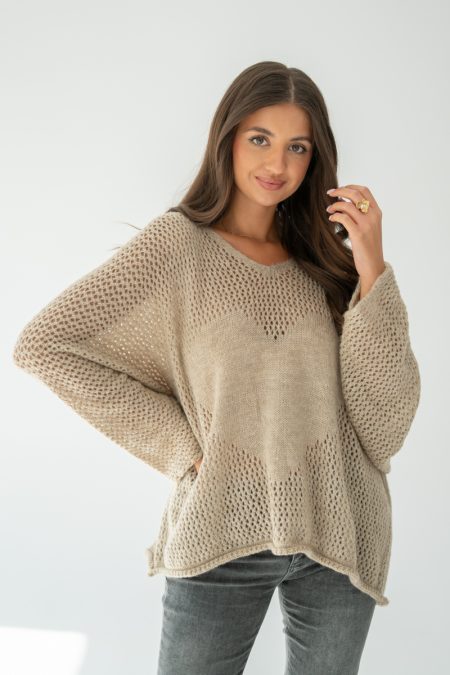 Sweter oversize serce Fango – Cardivra 1