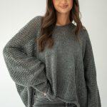 Sweter oversize serce Grafitowy – Cardivra 3