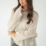 Sweter oversize serce Beżowy – Cardivra 2
