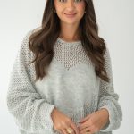 Sweter oversize serce Szary – Cardivra 1