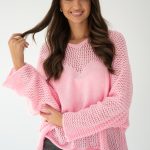 Sweter oversize serce Pudrowy – Cardivra 2