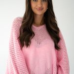 Sweter oversize serce Pudrowy – Cardivra 3