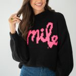 Sweter smile Czarny – Mirelle 1