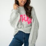 Sweter smile Szary – Mirelle 3