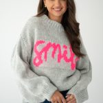 Sweter smile Szary – Mirelle 1