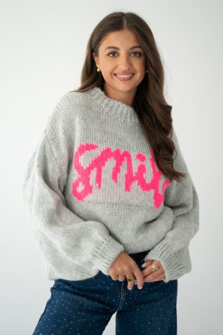 Sweter smile Szary – Mirelle 1