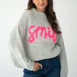 Sweter smile Szary – Mirelle 2