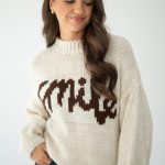 Sweter smile Beżowy – Mirelle 2