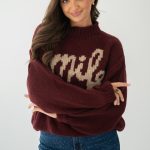 Sweter smile Bordowy – Mirelle 4