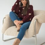 Sweter w serca Bordowy – Seralyn 4