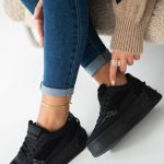 Sneakersy damskie casual Czarne – Clorinne 1