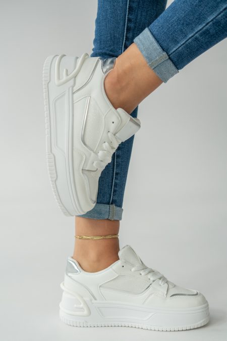 Sneakersy damskie casual Białe – Clorinne 1