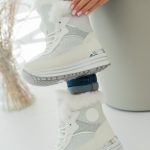 Sneakersy zimowe damskie na koturnie Białe – Corviana 1
