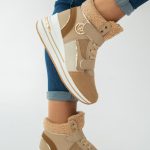 Sneakersy na rzepy z futrem wewnątrz Fango – Zenyra