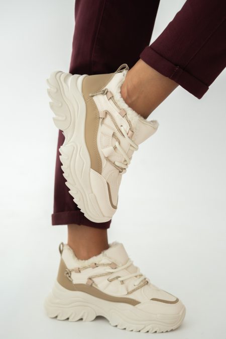 Sneakersy zimowe chunky Beżowe – Palynne 1