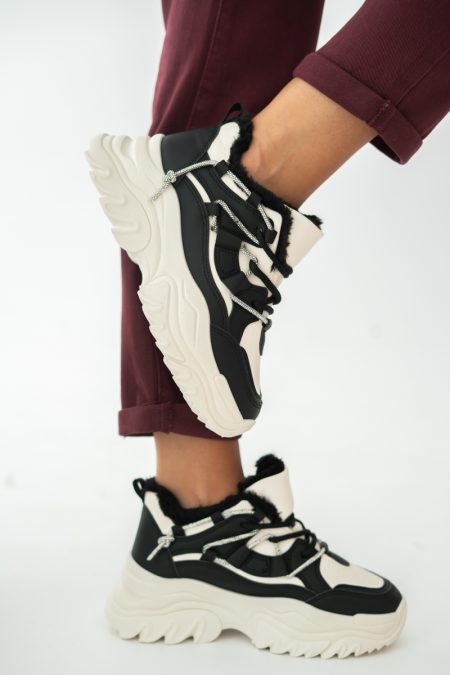 Sneakersy zimowe chunky Czarne – Palynne 1