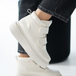 Sneakersy na platformie wysokie Beżowe – Carvienne 3