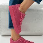 Sneakersy z kryształkami Różowe – Gemoria 1