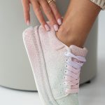 Sneakersy cyrkonie błyszczące Białe – Vionara 1