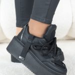 Sneakersy damskie chunky na platformie Czarne – Altirra 2
