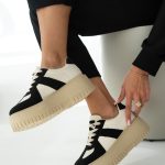 Kolorowe sneakersy damskie chunky Czarne – Olyssia 3