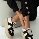 Kolorowe sneakersy damskie chunky Czarne – Olyssia 1