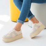 Kolorowe sneakersy damskie chunky Beżowe – Olyssia 2