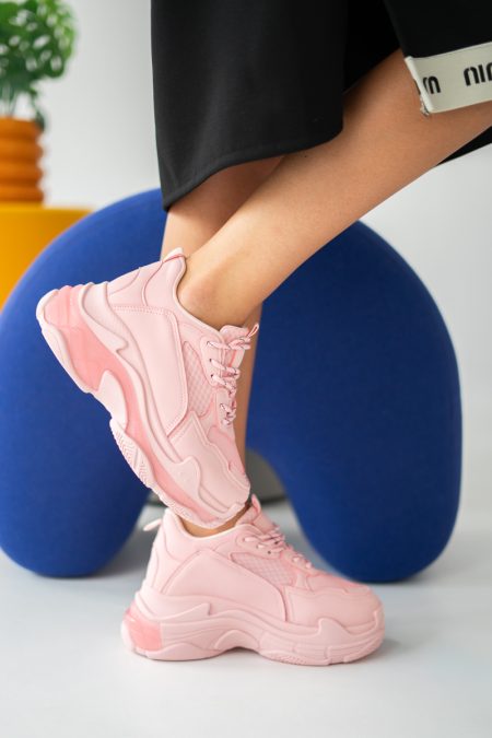 Sneakersy na grubej podeszwie Różowe – Nayora 1