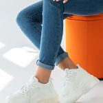Sneakersy na grubej podeszwie Białe – Nayora 4