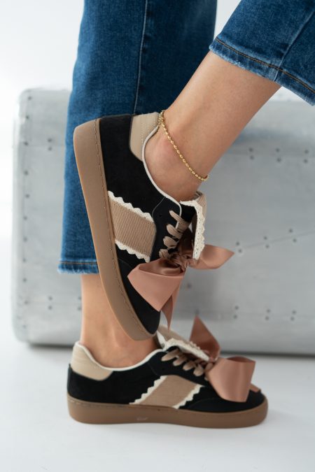 Buty z kokardkami Czarne – Lacivane 1