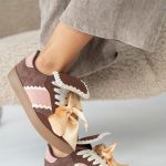 Buty z kokardkami Czekoladowe – Lacivane 1