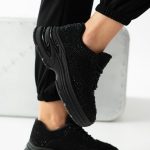 Błyszczące sneakersy Czarne – Opalisse 3