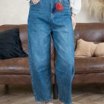 Jeansy z wysokim stanem plus size – Bluvianne 7