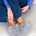 Puszyste kapcie Szary – Arvenira 1