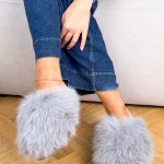 Puszyste kapcie Szary – Arvenira 3