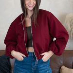 Kurtka bomberka na zamek Bordowy – Bomirra 5