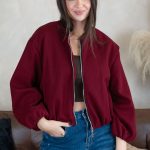 Kurtka bomberka na zamek Bordowy – Bomirra 6