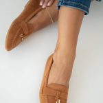 Loafersy na płaskiej podeszwie Camelowe – Osyrelle 2