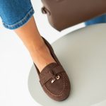 Loafersy na płaskiej podeszwie Czekoladowe – Osyrelle 4