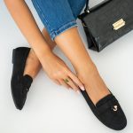 Loafersy na płaskiej podeszwie Czarne – Osyrelle 4