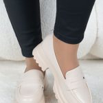 Klasyczne loafersy Beżowe – Favynne 5