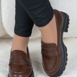 Klasyczne loafersy Czekoladowe – Favynne 3