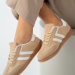 Sneakersy damskie zamszowe z paskami Fango – Lysira 1