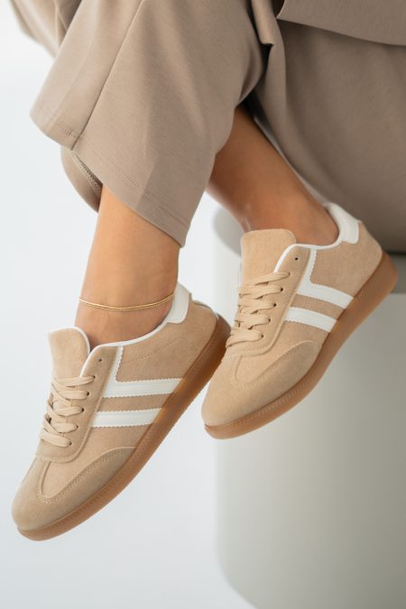 Sneakersy damskie zamszowe z paskami Fango – Lysira 1