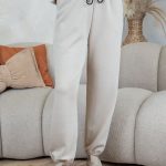 Bluza z naszywką 100% natural + spodnie ze ściagaczami Beżowy – Naturynne 4