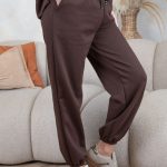 Bluza z naszywką 100% natural + spodnie ze ściagaczami Czekoladowy – Naturynne 3