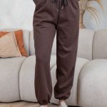 Bluza z naszywką 100% natural + spodnie ze ściagaczami Czekoladowy – Naturynne 4